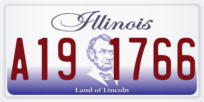 IL license plate A191766