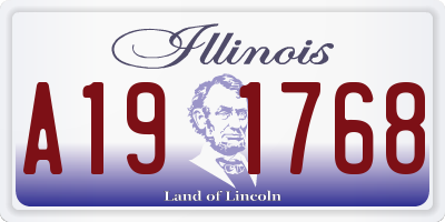 IL license plate A191768