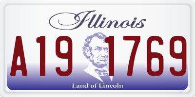 IL license plate A191769