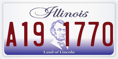 IL license plate A191770