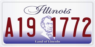IL license plate A191772