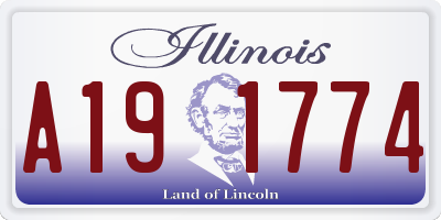 IL license plate A191774