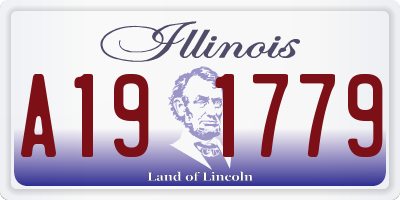 IL license plate A191779