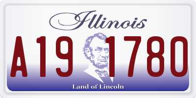 IL license plate A191780