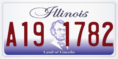 IL license plate A191782