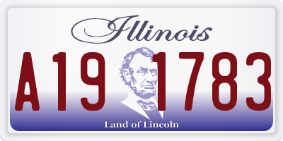 IL license plate A191783