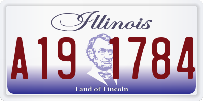 IL license plate A191784