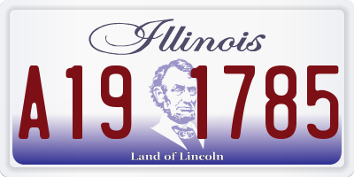 IL license plate A191785