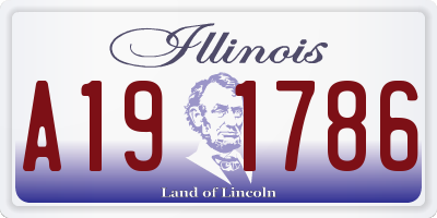 IL license plate A191786