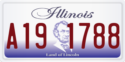 IL license plate A191788