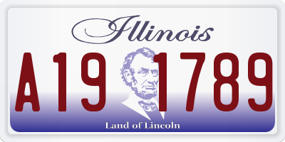 IL license plate A191789
