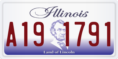 IL license plate A191791