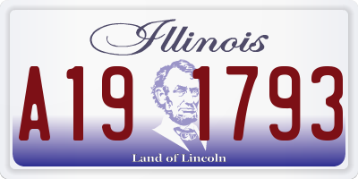 IL license plate A191793