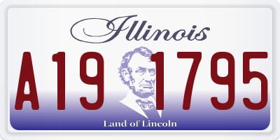 IL license plate A191795