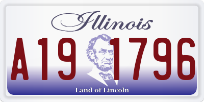 IL license plate A191796