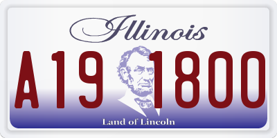IL license plate A191800