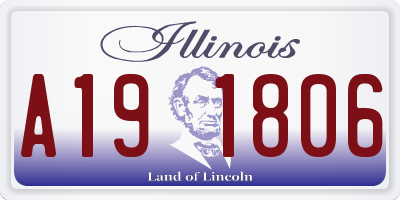 IL license plate A191806