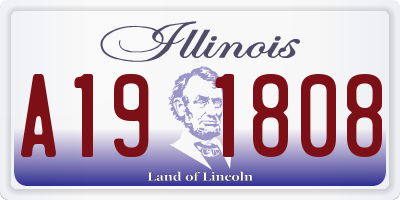 IL license plate A191808
