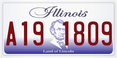 IL license plate A191809