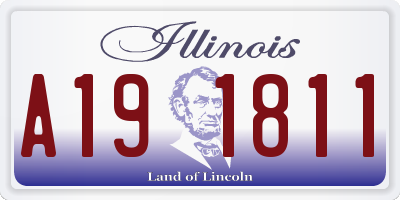 IL license plate A191811