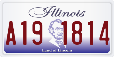 IL license plate A191814