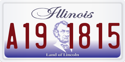 IL license plate A191815