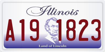 IL license plate A191823