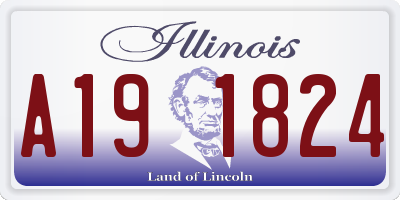 IL license plate A191824