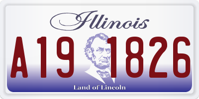 IL license plate A191826