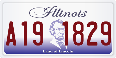 IL license plate A191829