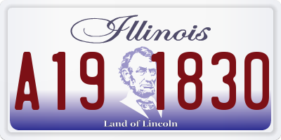 IL license plate A191830