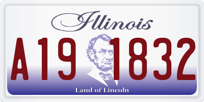 IL license plate A191832
