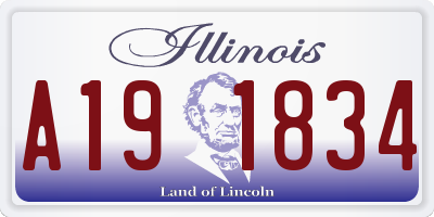 IL license plate A191834