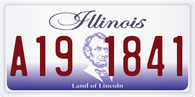 IL license plate A191841