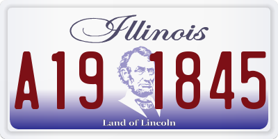 IL license plate A191845