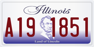 IL license plate A191851