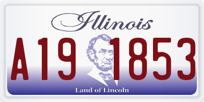 IL license plate A191853
