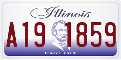 IL license plate A191859