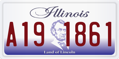 IL license plate A191861