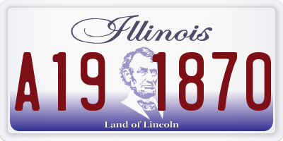 IL license plate A191870