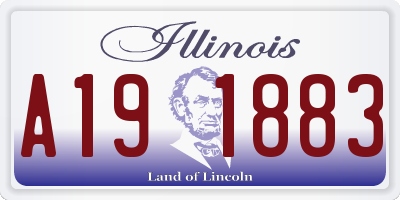 IL license plate A191883