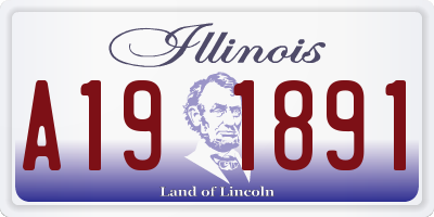 IL license plate A191891