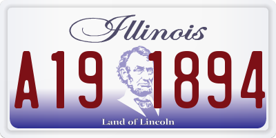 IL license plate A191894