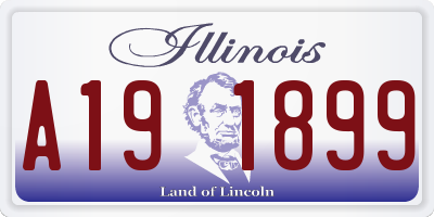 IL license plate A191899