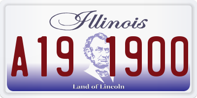 IL license plate A191900