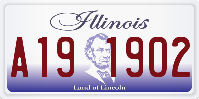IL license plate A191902