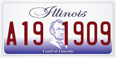 IL license plate A191909