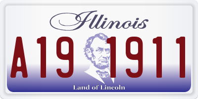 IL license plate A191911