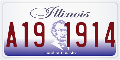 IL license plate A191914