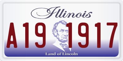 IL license plate A191917